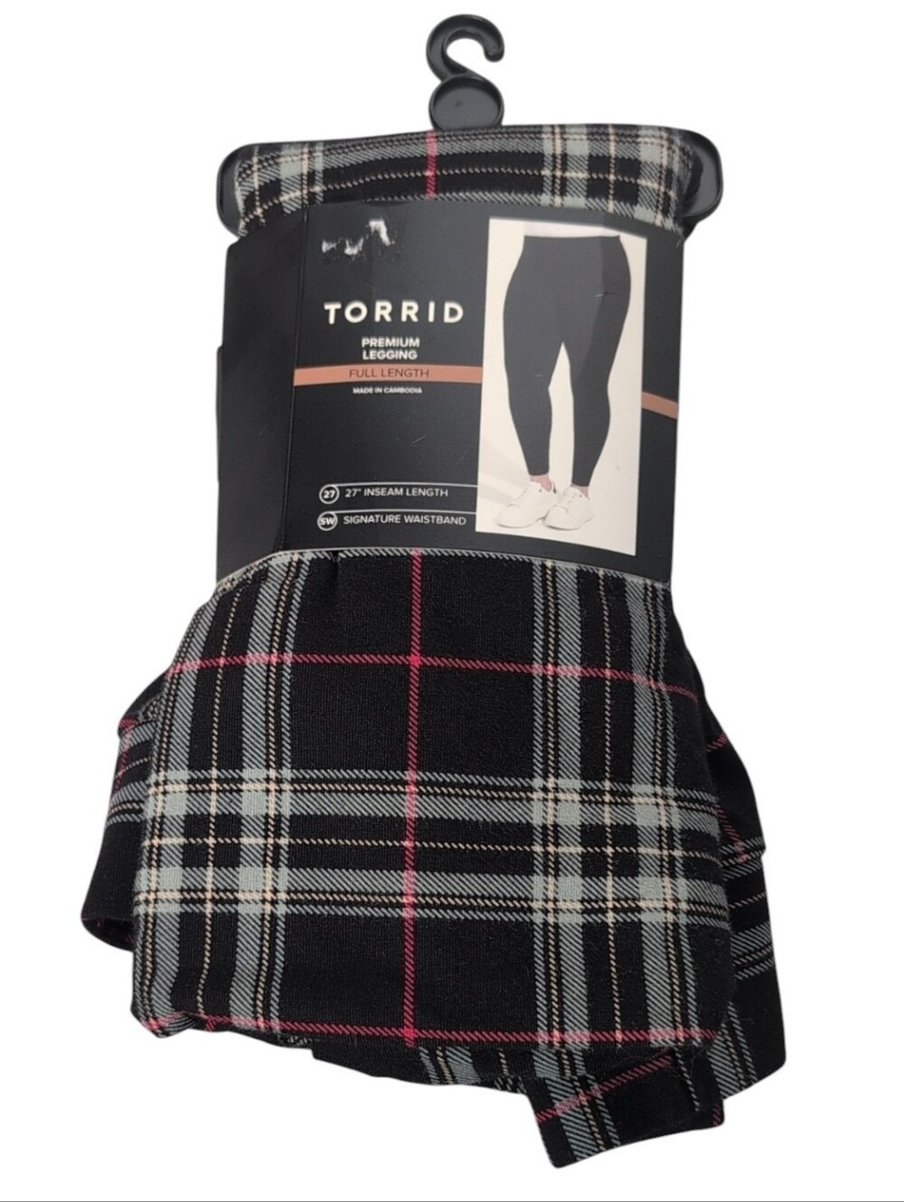 Torrid Full Length Premium Leggings in Midnight Plaid Size 6X
